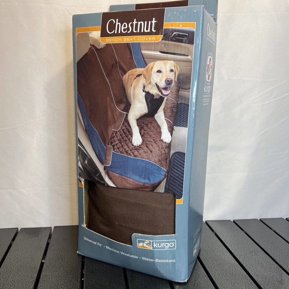 Kurgo Car/SUV Universal Bench Car Backseat Seat Cover Brown Pockets/storage